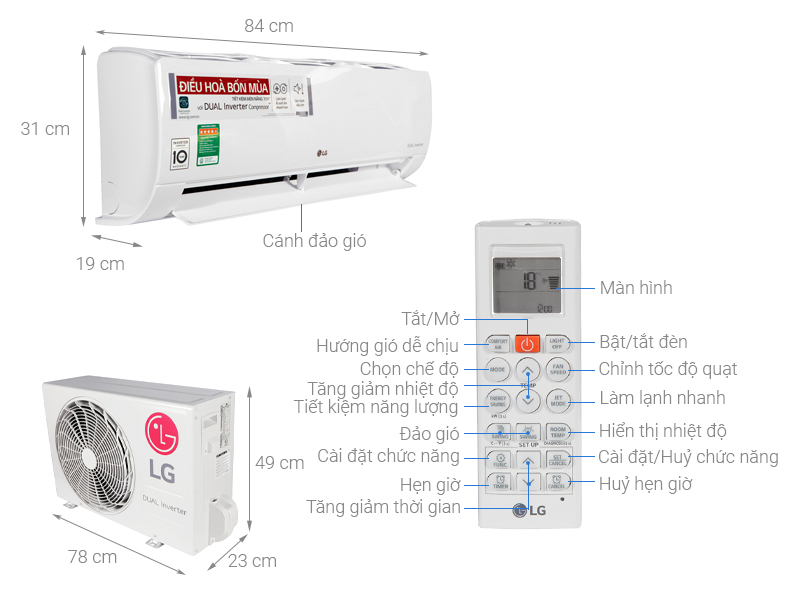 Mua điều hòa theo gợi ý top 2 điều hòa LG 2 chiều inverter giá rẻ